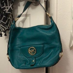 Michael Kors Fulton Palm Leather Satchel Bag